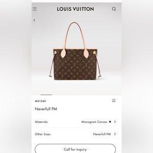 Authentic Louis Vuitton Neverfull PM Monogram Pivoine; no longer available